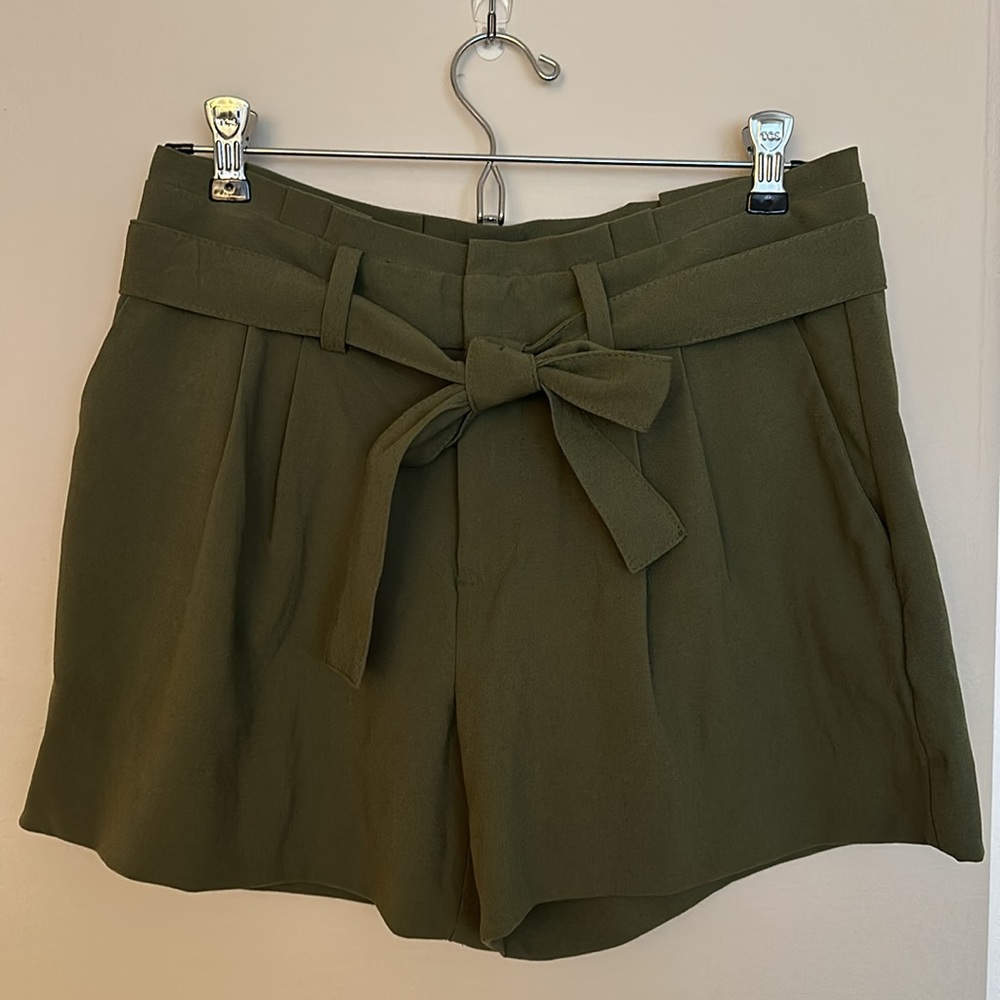 Banana Republic Green Tie Waist Shorts